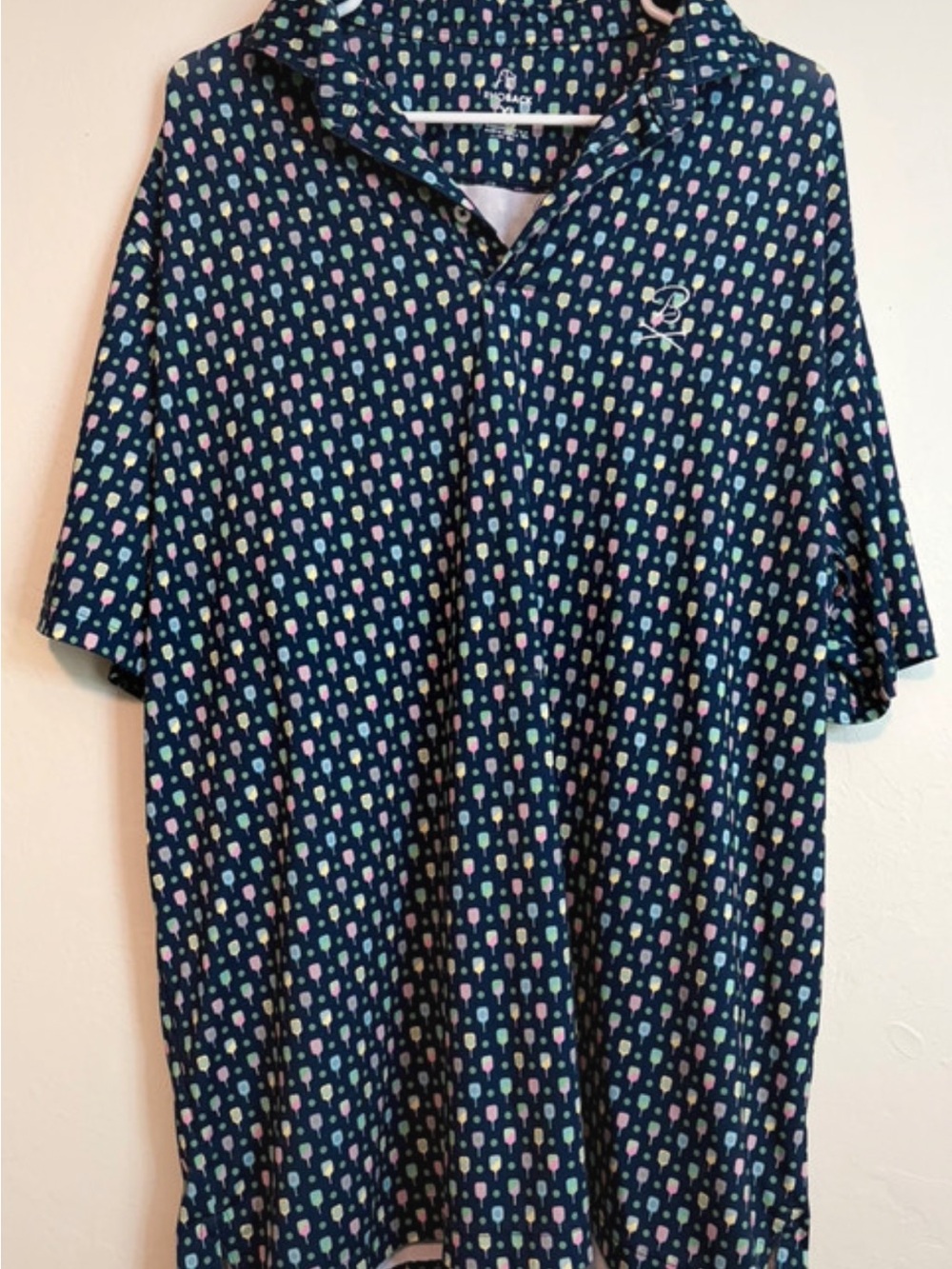 Rhoback Barstool Navy Pickleball Polo XL